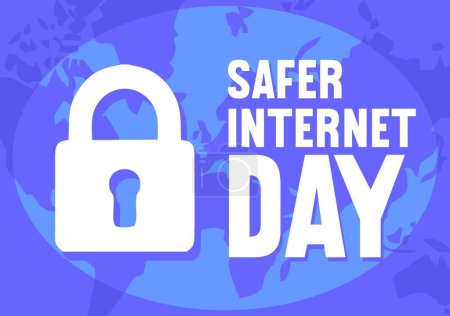 Illustration for Safer internet day february 6 - Royalty Free Image
