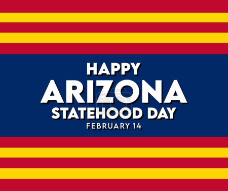 Glücklicher Tag der Staatlichkeit in Arizona am 14. Februar