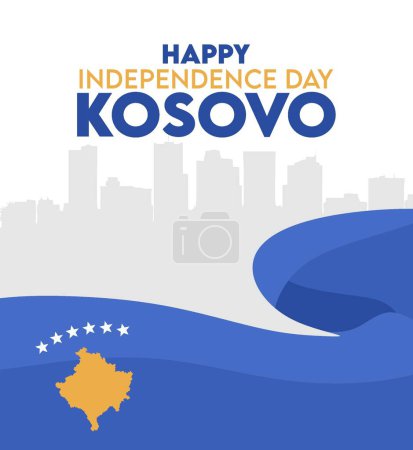 Téléchargez les illustrations : Fête de l'indépendance du Kosovo 17 février - en licence libre de droit
