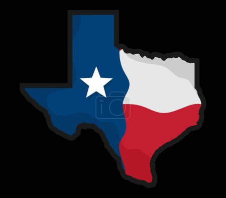 Ilustración de Texas State Estados Unidos de América - Imagen libre de derechos