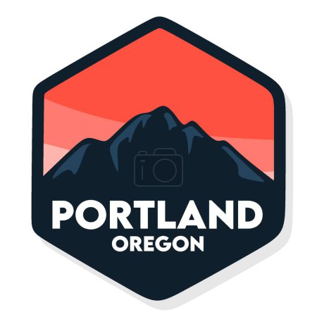 Illustration for Portland oregon united states of america - Royalty Free Image