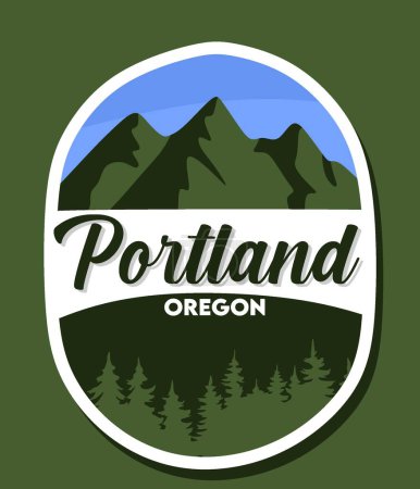 Illustration for Portland oregon united states of america - Royalty Free Image