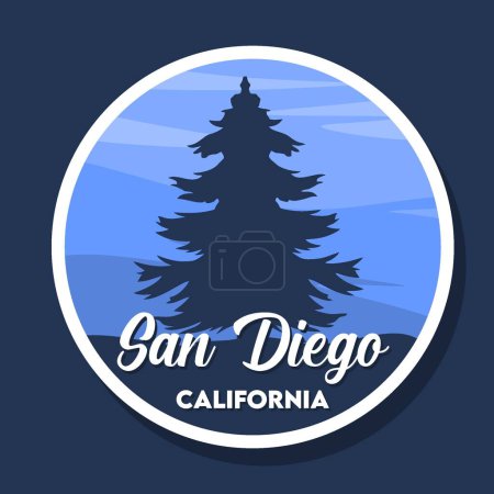 Ilustración de San diego california estados unidos - Imagen libre de derechos