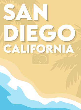 Ilustración de San diego california estados unidos - Imagen libre de derechos