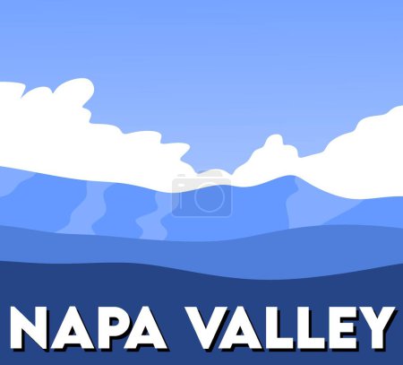 Illustration for Napa Valley with beautiful view - Royalty Free Image