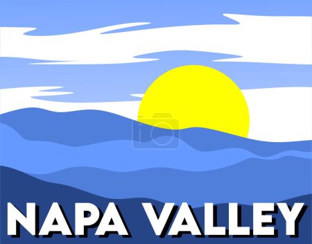 Illustration for Napa Valley with beautiful view - Royalty Free Image