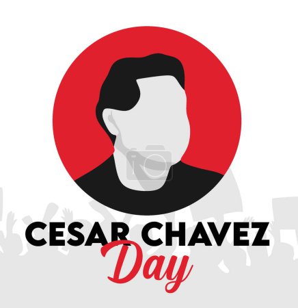 Illustration for Happy Celebrating Cesar Chavez Day - Royalty Free Image