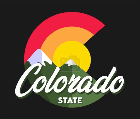 Illustration for Colorado state united states of america - Royalty Free Image