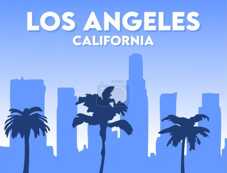 Illustration for Los angeles california with beautiful view - Royalty Free Image