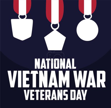 Illustration for National Vietnam War Veterans Day United States - Royalty Free Image