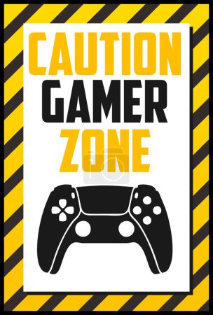 Ilustración de Cartel de zona de juego para gamer - Imagen libre de derechos