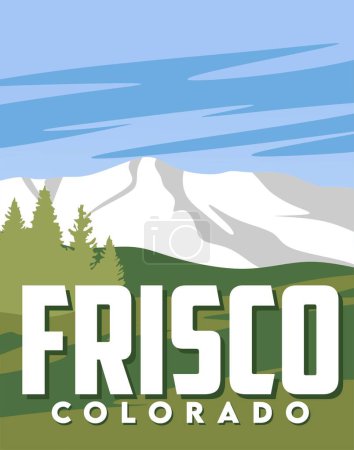 Illustration for Frisco Colorado united states of america - Royalty Free Image