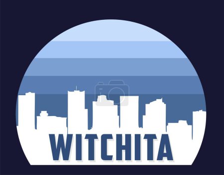 Ilustración de Wichita Kansas Estados Unidos de América - Imagen libre de derechos