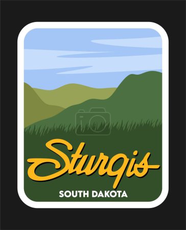 Ilustración de Sturgis Dakota del Sur Estados Unidos - Imagen libre de derechos