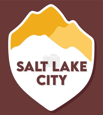 Illustration for Salt lake city utah united states - Royalty Free Image