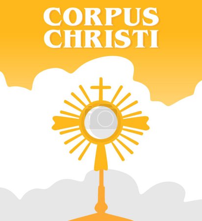 Ilustración de Corpus Christi vacaciones religiosas católicas - Imagen libre de derechos