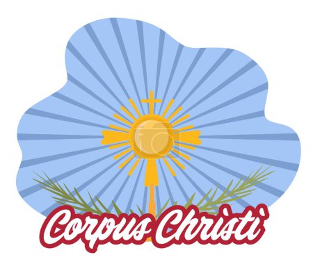 Ilustración de Corpus Christi vacaciones religiosas católicas - Imagen libre de derechos