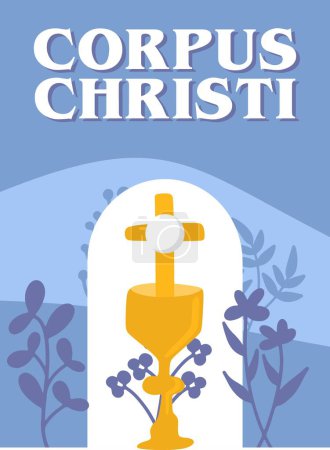 Ilustración de Corpus Christi Catholic religious holiday for all Catholics - Imagen libre de derechos