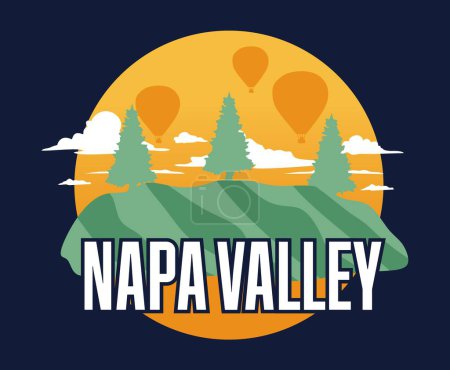 napa valley california with beautiful sky