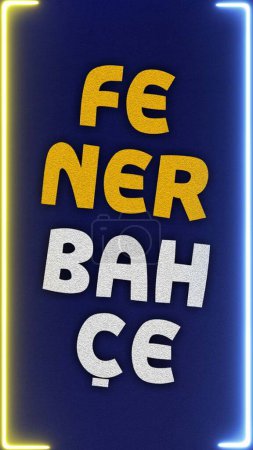 Photo for Waving Fenerbahce Flag Phone background or social media sharing - Royalty Free Image
