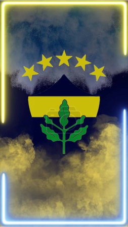 Photo for Waving Fenerbahce Flag Phone background or social media sharing - Royalty Free Image