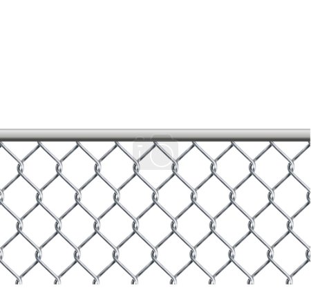 Photo for Chain link fence wire mesh steel metal isolated on transparent background. Art design gate made. Prison barrier, secured property - Royalty Free Image