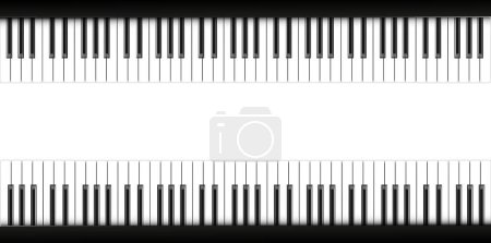 Ilustración de Musical instrument row of black and white keys vector illustration - Imagen libre de derechos