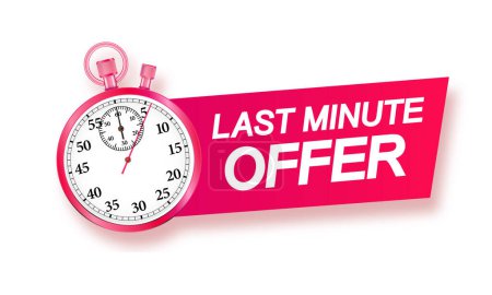 Last minute offer hot sale pink barbie style. Sale countdown badge.Hot sales limited time only discount promotions.Vector illustration
