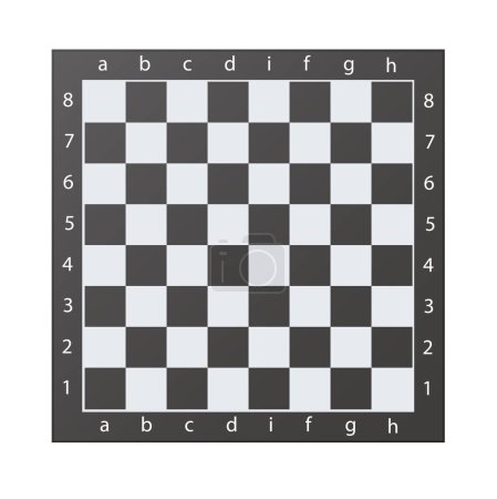 Chess boards on wooden background. Draughts, game with pieces in black and white. Vector illustration