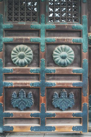 Photo for Beautiful wood carvings at Founder Hall Gate 9 April 2012 - Royalty Free Image