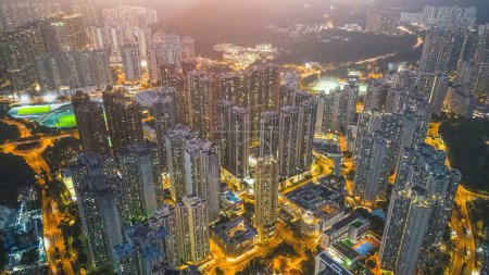 Photo for Residential building at Hang Hau district, Night view 17 May 2022 - Royalty Free Image