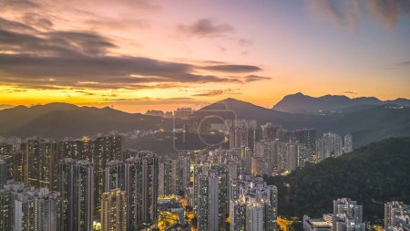 Photo for Residential building at Hang Hau district, Night view 17 May 2022 - Royalty Free Image