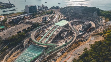 Photo for Revealing the Lam Tin Tunnel Construction of Highway and bridge. 4 Dec 2022 - Royalty Free Image