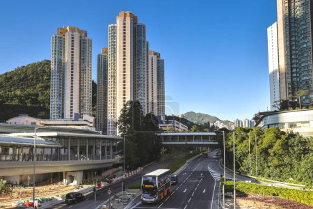 Photo for The cityscape of Tseung Lam Highway, hong kong 18 Dec 2022 - Royalty Free Image