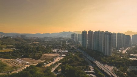 Téléchargez les photos : The landscape of Tin Shui Wai residential area 6 Jan 2023 - en image libre de droit