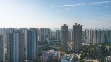 Téléchargez les photos : The landscape of Tin Shui Wai residential area 6 Jan 2023 - en image libre de droit