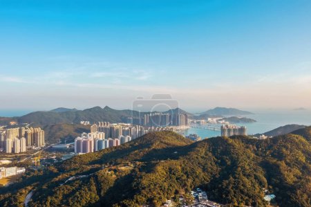 Téléchargez les photos : A landscape of Tseung Kwan O, hong kong 18 Jan 2022 - en image libre de droit