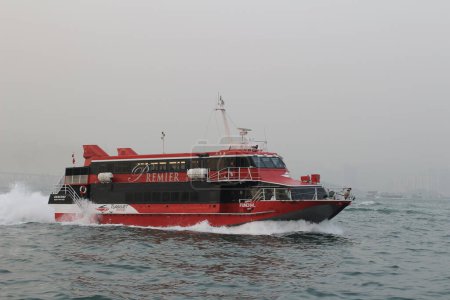 Photo for The Fast ferry boat going to Hong Kong 28 Dec 2013 - Royalty Free Image