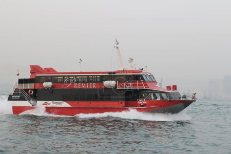 Photo for The Fast ferry boat going to Hong Kong 28 Dec 2013 - Royalty Free Image