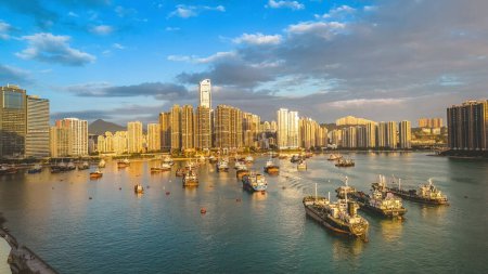 Téléchargez les photos : Un paysage du canal Rambler, hong kong, 18 février 2023 - en image libre de droit
