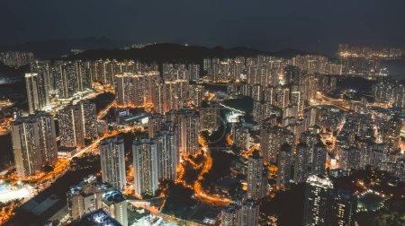 Téléchargez les photos : Paysage urbain du bâtiment résidentiel à Kowloon, HK 24 févr. 2023 - en image libre de droit