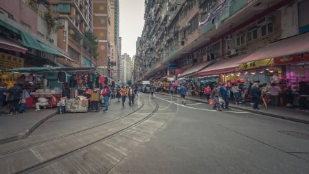 Foto de El paisaje urbano de Chun Yeung Street, Hong Kong, 8 de marzo de 2023 - Imagen libre de derechos