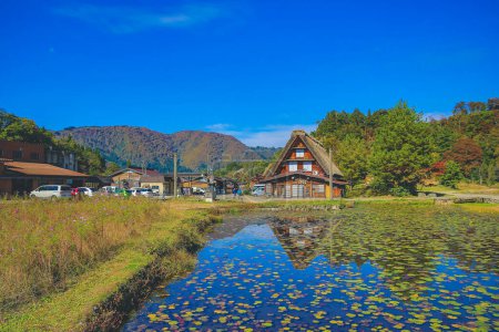 Foto de Villa Histórica Japonesa - Shirakawago, hito de viaje de Japón 1 Nov 2013 - Imagen libre de derechos