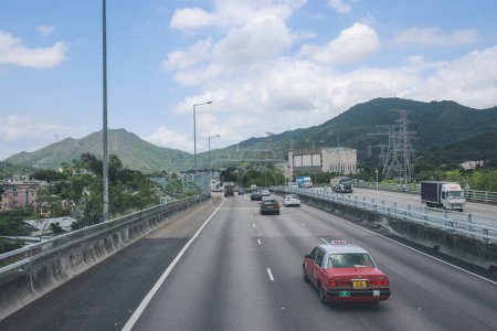 Foto de El paisaje de Fanling Highway, hong kong Mayo 4 2023 - Imagen libre de derechos
