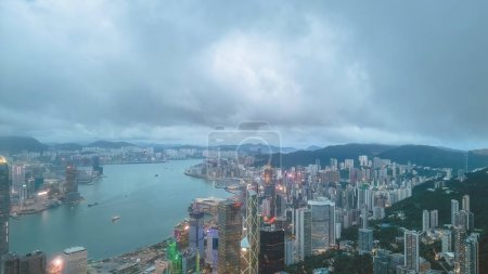 Photo for The Modern Office Buildings in Hong Kong , June 8 2023 - Royalty Free Image