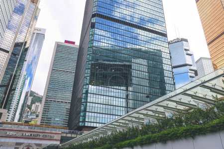 Photo for June 9 2023 Modern Office Buildings in Hong Kong, Blending Architecture and Business - Royalty Free Image