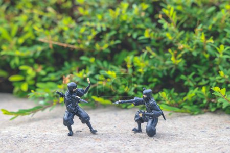 Photo for Unleashing Stealth and Skill, The Ninja Figure - Royalty Free Image