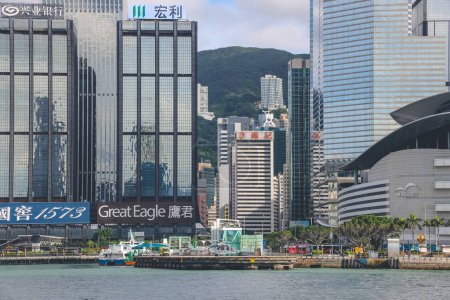 Foto de Un HKGFS Wan Chai Helipad en Hong Kong 9 de junio 2023 de junio - Imagen libre de derechos