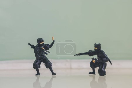 Foto de Desencadenando sigilo y habilidad, la figura ninja - Imagen libre de derechos