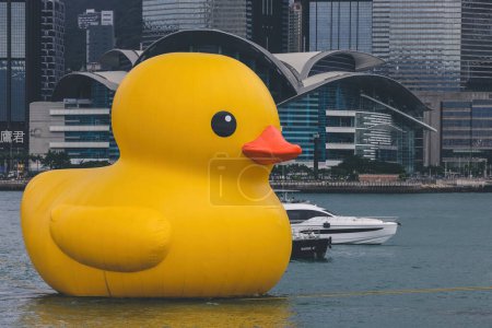 Photo for Giant Rubber Duck brings joy, smiles wherever it floats, June 18 2023 - Royalty Free Image